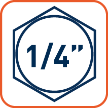 Zeskant schacht 1/4" (6,35 mm)