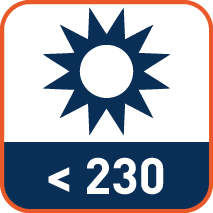 Geschikt voor droog gebruik (t/m Ø230mm)