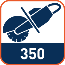 Ø350 (geschikt) voor het gebruik op een motorzaag