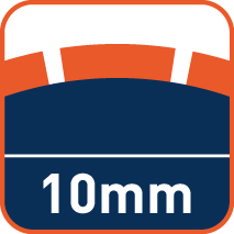 Onderbroken snijrand segmenthoogte 10