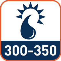 Vanaf Ø300 t/m 350 geschikt voor nat en droog gebruik