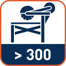 Vanaf Ø300 geschikt voor het gebruik op een tafelzaag