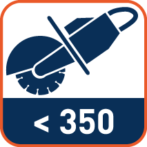 Geschikt voor het gebruik op een motorzaag (t/m Ø350)