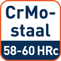 Gemaakt van Chroom-Molybdeen-staal en gehard tot 58-60HRc 