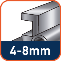 Voor het bewerken van stalen buizen en profielen (tot 8mm)